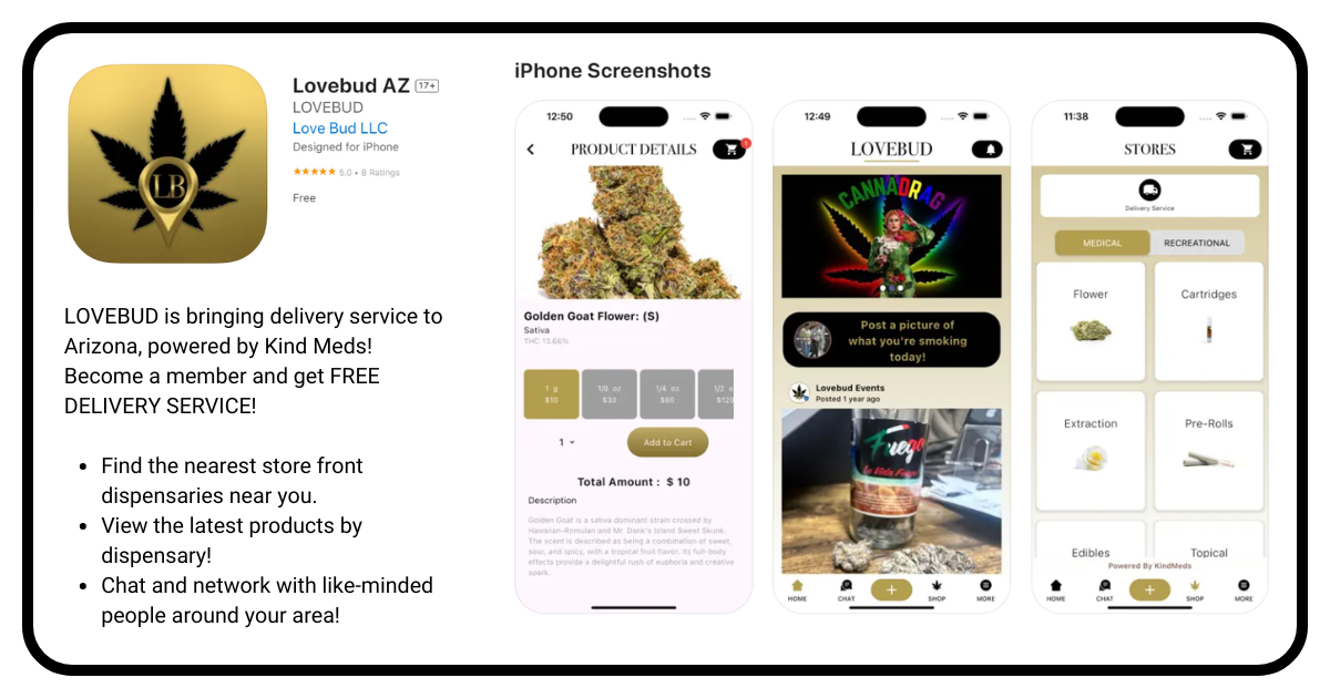 LOVEBUD by Kind Meds AZ - Cannabis Delivery App