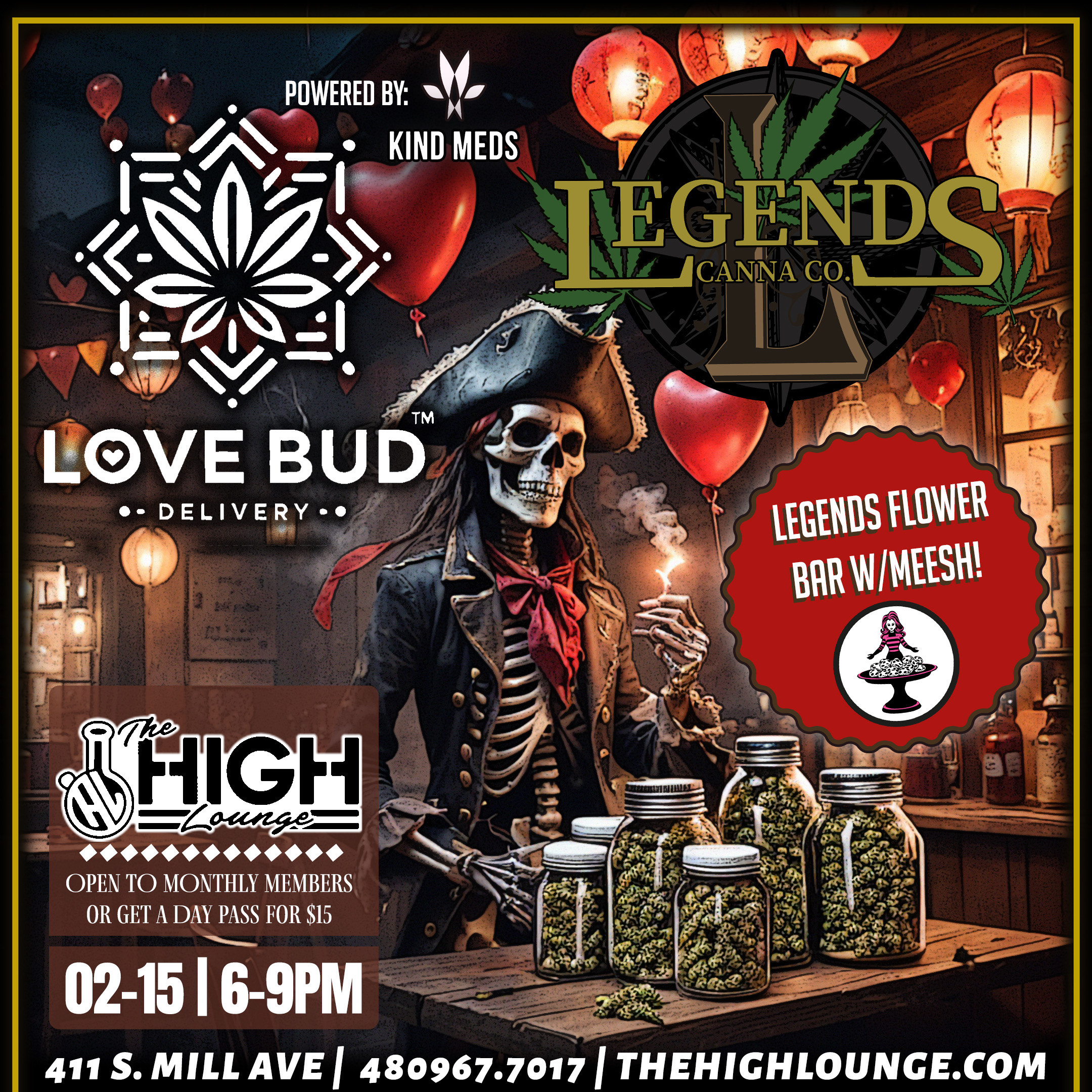 Legends Love Bud Delivery by Kind Meds and The High Lounge Event