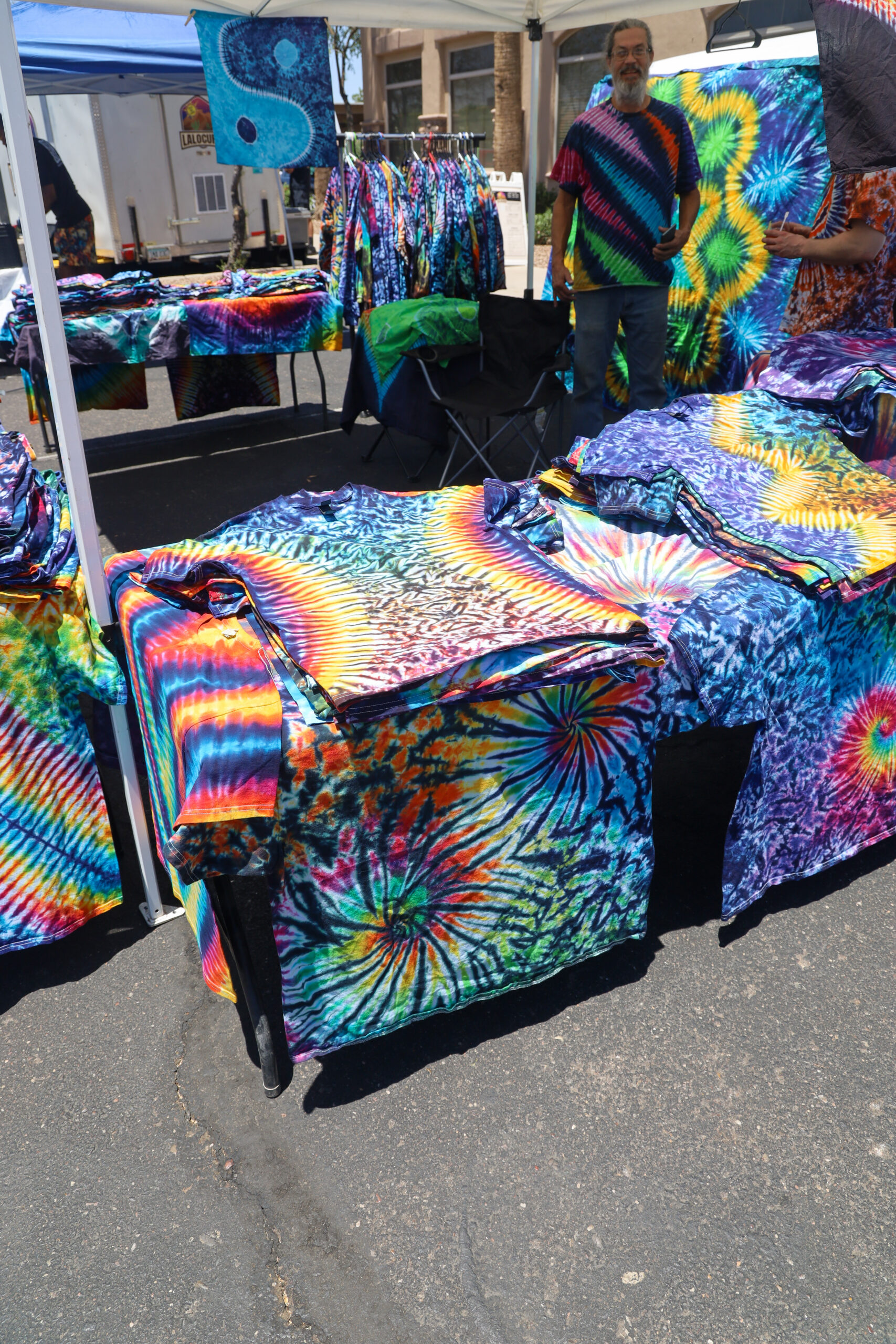 Tie-dye vendor booth