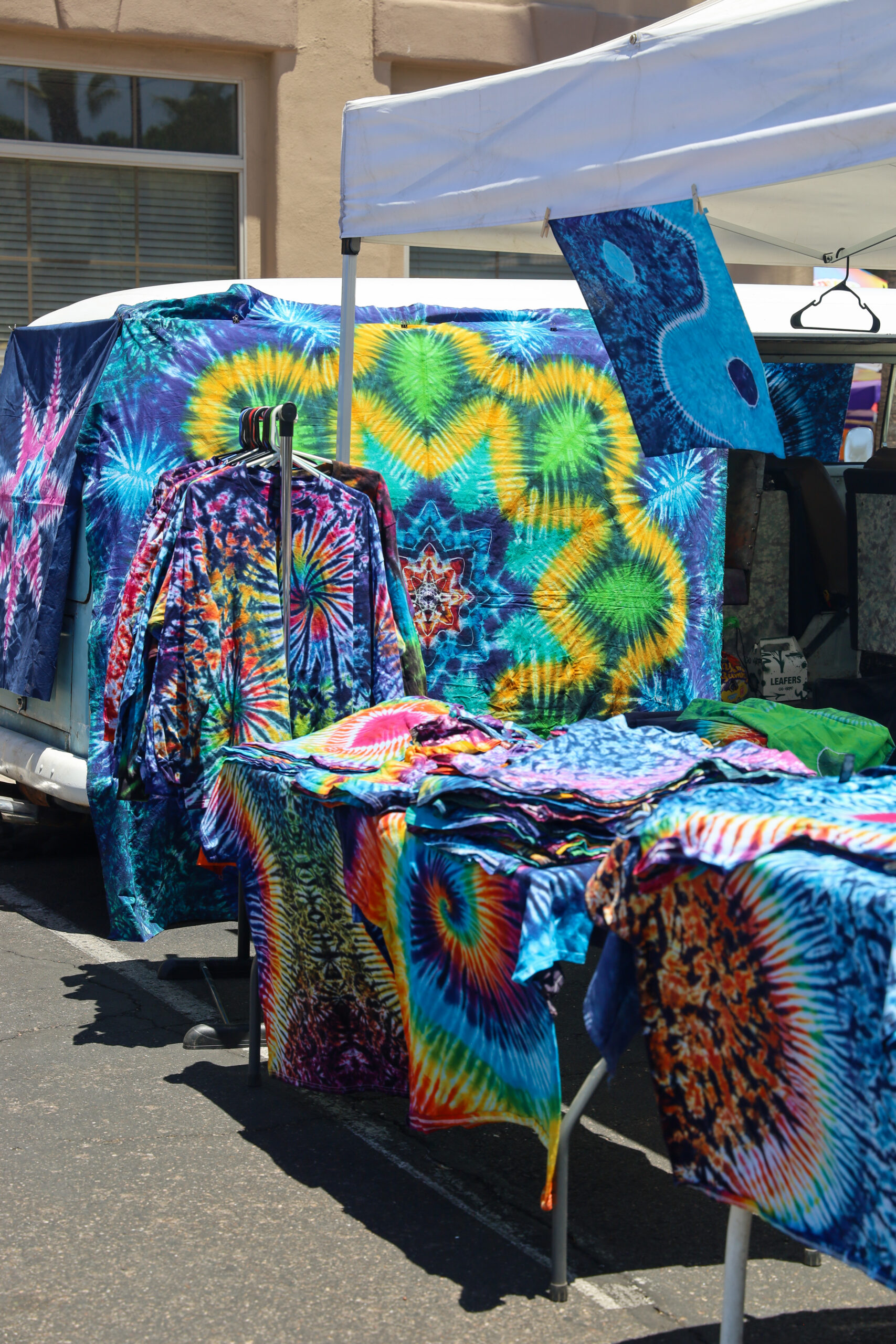 Tie-dye vendor booth