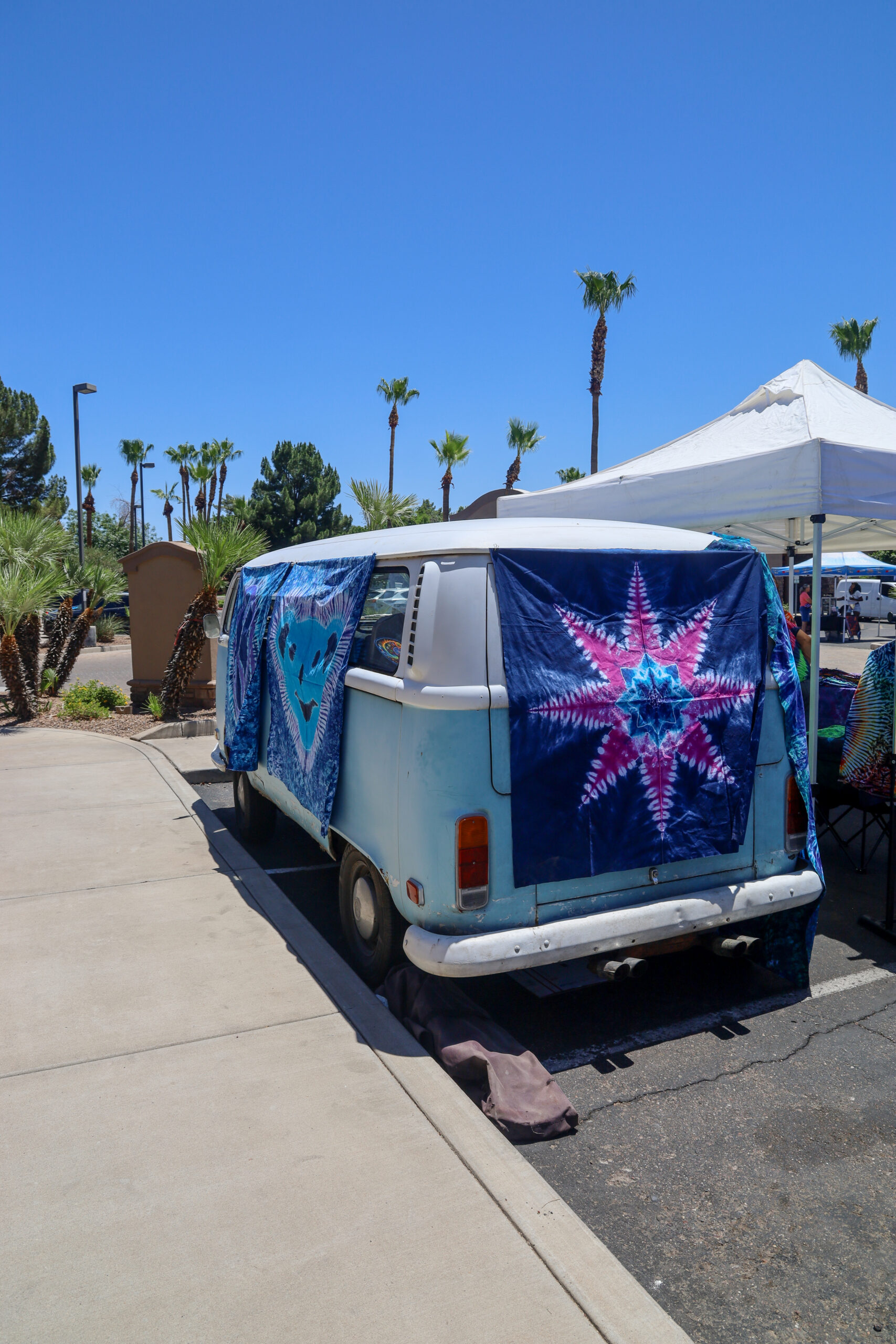 Tie-dye vendor booth