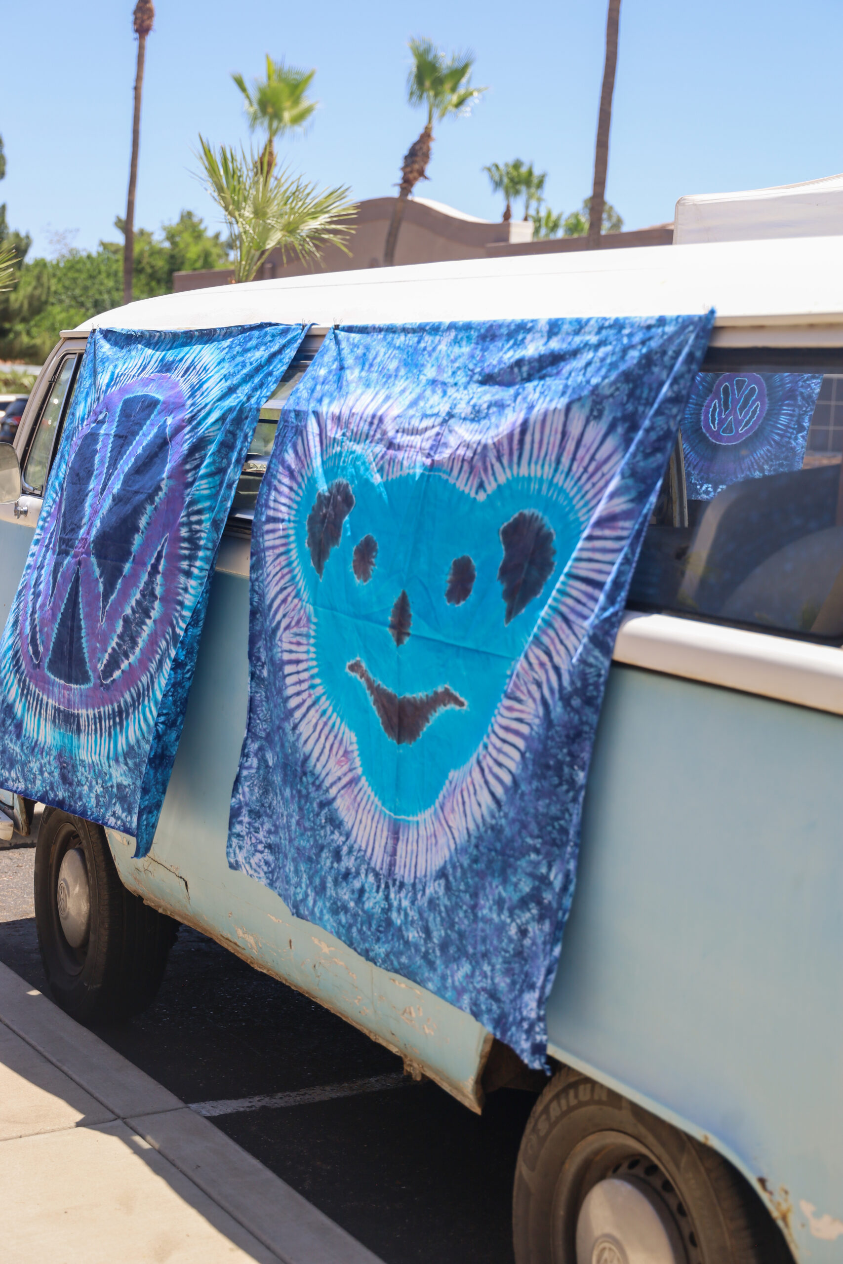 Tie-dye vendor booth