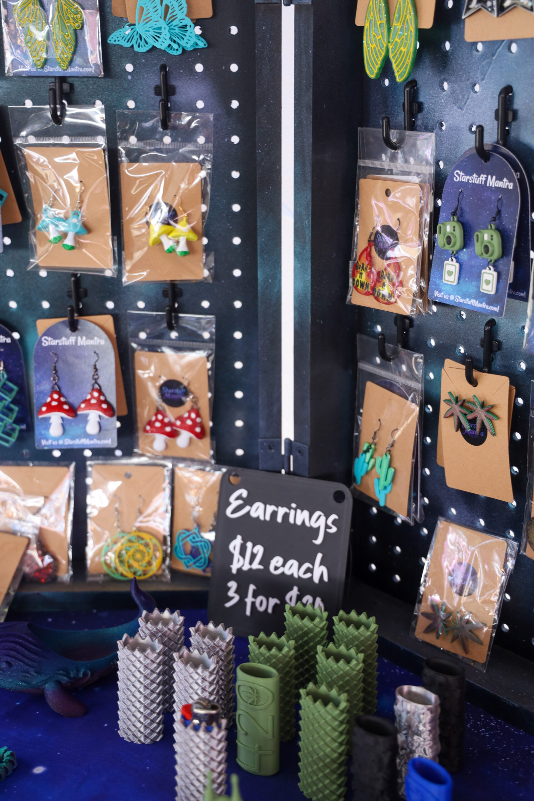Earrings at Kind Meds Market