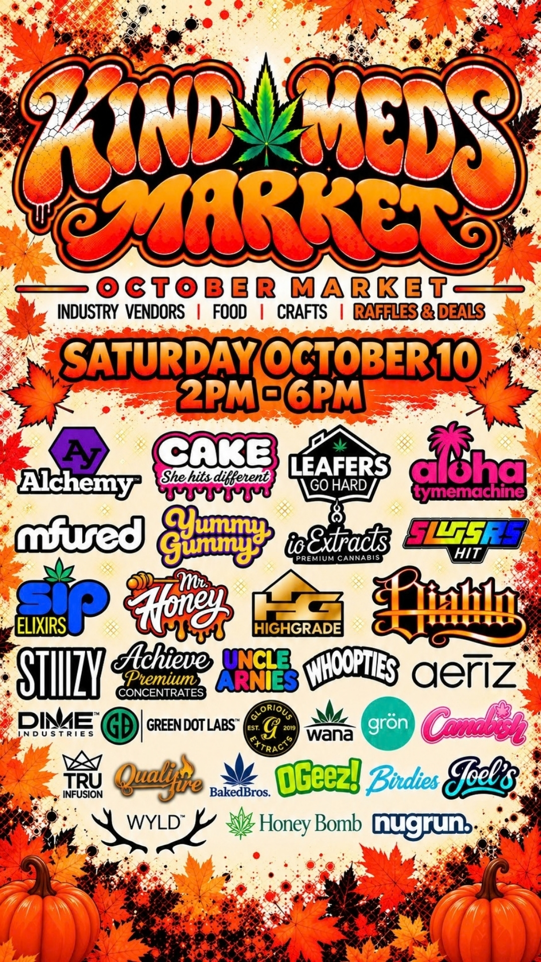 Kind Meds October Market event flyer